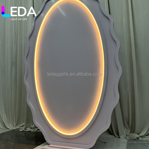 Panneau ovale ondulé LEDA professionnel moderne en acrylique PVC pour toile de fond de mariage, arche de mariage, décoration de fête d'anniversaire pour enfants - Product Image 3