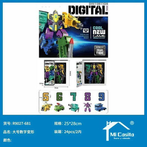 Set di giocattoli Robot DIY interattivi del telaio grandi Robot trasformanti con il disegno di numero colorato 24 pezzi Per scatola Per i ragazzi - Product Image 1