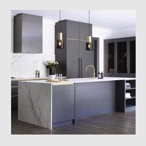 Remodelación de Cocina Moderna, Gabinete con Puerta de Porcelana, Tratamientos de Superficie de Laca Acrílica, Marco de Aluminio, Estructura de Madera Contrachapada y MDF, Fregadero - Product Image 6