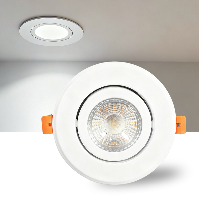 AC120V Gimbal Style Recessed Downlight Dimmable 5CCT Adjustable Gimbal Potlight 4 Inch