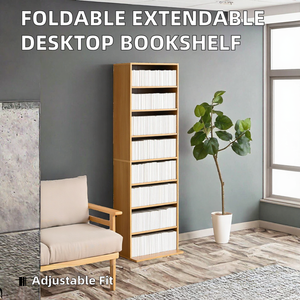 Librería de Madera de Piso a Techo, Estante de Almacenamiento Independiente para Libros, para Sala de Estar, Dormitorio, Aula - Product Image 2