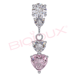 DONNA Mujer Hipoalergénico Rose 20mm SS Stud Pendientes Elegante diseño de cristal para cualquier ocasión - Product Image 1