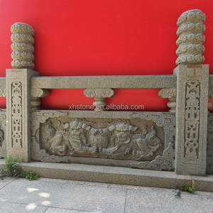 Balustres en pierre de granit vert, sculpture de lion Fu Dog Foo, pour rampes d'escalier, balustrades de route, fabrication de balustres, balustrades bon marché à vendre - Product Image 5