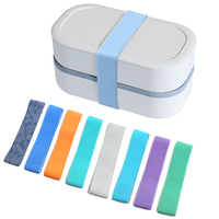 Sangle élastique de haute qualité, bande élastique circulaire personnalisée, vente en gros, sangle en nylon de couleur unie imprimée sur mesure, bande pour boîte à lunch