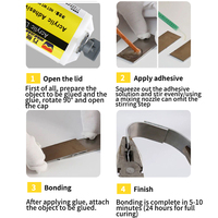 Adhésif structurel transparent AB, colle acrylique à séchage rapide, liaison forte, faible odeur, 50 ml, utilisation en construction, vente en gros, usine