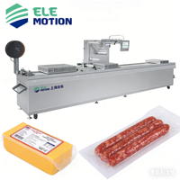 Machine d'emballage sous vide à film étirable en rouleau continu entièrement automatique Elemotion pour la dinde, le saumon, le bœuf, le fromage et le beurre
