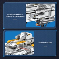 Reobrix 788 MOC Space Fighter Star Battleship Artillery Ship Model Briques DIY Assemblage Jouets Kits En Plastique Ensembles De Blocs De Construction