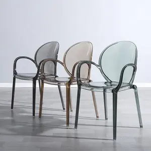 Cadeira de jantar, fábrica em estoque, material de pc, qualidade, plástico transparente, cadeira de jantar para sala de estar,… 4 peças