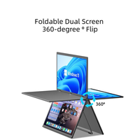 Moniteur portable double écran 18,5 pouces 100% SRGB 250 nits avec rotation à 360 degrés