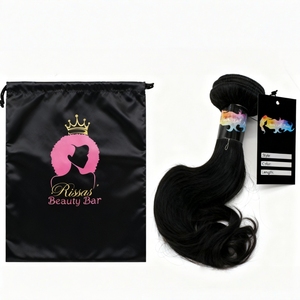 Eco-Friendly Dust-proof Large Satin Bag Recyclable Satin Drawstring Bag with Custom Logo and <b>Silk</b> <b>Screen</b> Printing - Product Image 1