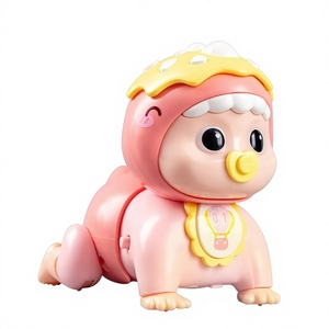 Muñeco de Plástico con Sonido y Luz Eléctricos <span class=keywords><strong>para</strong></span> Bebés, Juguete Educativo Temprano <span class=keywords><strong>para</strong></span> Practicar Gateo y Levantar <span class=keywords><strong>la</strong></span> Cabeza - Product Image 1