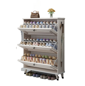 <span class=keywords><strong>Meubles</strong></span> de haute qualité au design moderne réglables à assemblage facile Étagère à chaussures en bois à 3 niveaux Organisateur de stockage Armoire à chaussures - Product Image 6