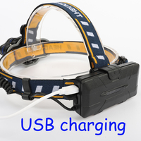 Lampe frontale LED COB 7 LED super lumineuse QXMOVING, puissante, portable, rechargeable, pour le camping, la chasse, l'exploitation minière