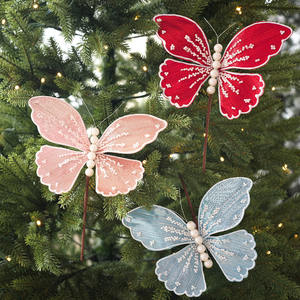 Farfallina di nuovo Design <span class=keywords><strong>farfalla</strong></span> artificiale albero di natale ghirlanda decorazione ghirlanda - Product Image 2