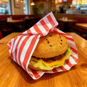 Eco-Friendly Biodegradable Greaseproof Coated Food Wrapper Wax <b>Paper</b> for Sandwich Rice Ball Chicken <b>Roll</b> Hamburger - Product Image 5