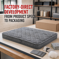 Matelas orthopédique pour chien, gris matelassé, fabrication directe usine, lit pour animaux de compagnie sur mesure, housse de protection et emballage inclus