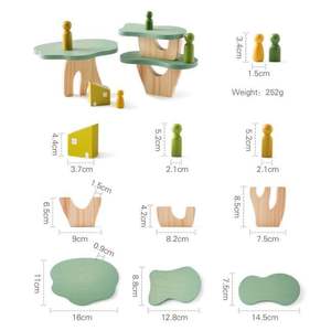 Rompecabezas adornos accesorios de fotografía hecho a mano árbol de madera bosque escena juguetes de construcción casa villano bloques de construcción Juguetes - Product Image 5