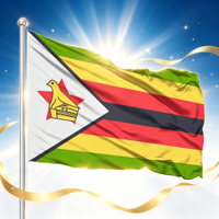 Drapeau du Zimbabwe 3x5 pieds en polyester durable, bannière nationale pour célébrations, décoration patriotique des jours fériés, personnalisable