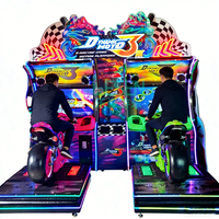 Nouveau produit : Simulateur vidéo 2 joueurs, machine de jeu d'arcade de course de moto à monnayeur, équipement de divertissement