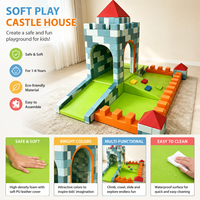 Château de jeu intérieur pour enfants, équipement de terrain de jeu intérieur, maisonnette de jeu pour tout-petits, équipement de jeu souple pour location événementielle