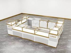 Vitrine à bijoux élégante de haute qualité avec panneaux en verre éclairés par LED pour boutique, présentoir de bijoux - Product Image 6