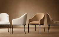 Chaise de salle à manger moderne de luxe en acier inoxydable pour la maison, pour table à manger