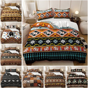 Estilo bohemio elefante abstracto 3D impresión Digital juego <span class=keywords><strong>de</strong></span> cama moda Simple dormitorio funda nórdica conjunto - Product Image 2