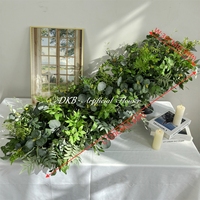 DKB – Nouvelle rangée de fleurs artificielles en soie, effet toucher réel, pour décoration de mariage, vente en gros, chemin de table floral pour événements nuptiaux