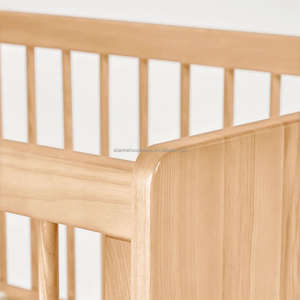 Solid Wooden Baby <strong>Cot</strong> with Modern Design and Guardrail Multi-functional Bed for Baby - Product Image 4