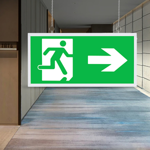 LED acil yangın güvenliği tahliye göstergesi lamba kaçış yangın yeşil kutu çıkış işareti şarj edilebilir koridor acil aydınlatma - Product Image 5