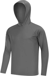 Gran oferta, <span class=keywords><strong>camisetas</strong></span> UV <span class=keywords><strong>baratas</strong></span>, camiseta <span class=keywords><strong>de</strong></span> <span class=keywords><strong>manga</strong></span> <span class=keywords><strong>larga</strong></span> con protección solar UV <span class=keywords><strong>de</strong></span> secado rápido para hombre, ropa <span class=keywords><strong>de</strong></span> pesca con capucha, poliéster personalizado en blanco - Product Image 3
