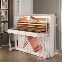 Piano droit acoustique en cristal avec prix d'usine de Chine avec tabouret de piano