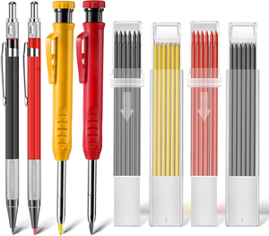 Travail du bois 2.0 + 2.8MM Marqueur Stylo Outils Kit Recharge Mène Aiguiseur Intégré Long Nez Trou Profond Mécanique Marqueur Crayon Kit - Product Image 1