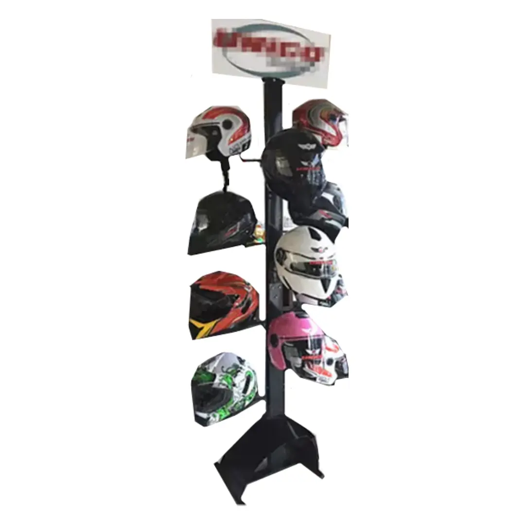 Custom Store Bike Motorcycle Safety Helmets Display Rack Caps Hat Predator Helmet Display Stand