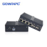 Firewall Industri Murah Mini PC Intel Celeron Quad Core J1900 SSD DDR3 4xLAN Gigabit NICs Komputer Tanpa Kipas untuk VPN