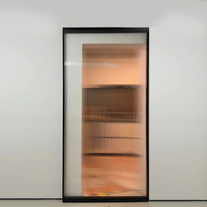 Portes de <span class=keywords><strong>grange</strong></span> coulissantes invisibles noires personnalisées à faire soi-même, en aluminium, double motif en verre, rails cachés sans traces, <span class=keywords><strong>porte</strong></span> de <span class=keywords><strong>grange</strong></span> intérieure - Product Image 3