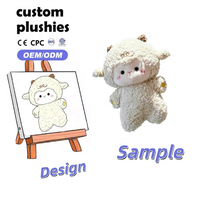 Peluche Mouton Fleur de Cerisier Ultra Douce et Moelleuse, Jouet Confortable à Câliner, Cadeau d'Anniversaire ou de Noël pour Petites Filles