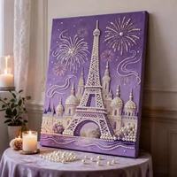 Kit de Peinture sur Toile DIY en Gros avec Perles et Diamants, Mosaïque Murale 3D en Perles de Formes Spéciales, Cadeau Artisanal, Prix Direct Usine