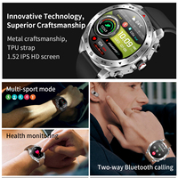 SENBONO T95 Nouvelle Montre Connectée avec Écouteurs Bluetooth, Lecteur de Musique, Fonction d'Appel, Étanchéité IP67 et Bracelet en Acier pour Hommes