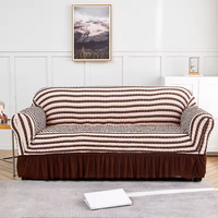 Housse de canapé moderne extensible en polyester 100% - Double couleur - Amovible - Lavable - Antidérapante - Universelle - Salon