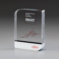 Usine directement personnalisée mode cristal verre modèle camion cristal transparent cadeau trophée