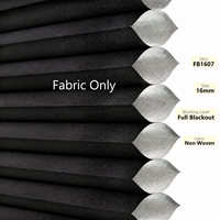 Tissu pour stores alvéolaires occultants en non-tissé spunlace noir de 16 mm, imperméable et sur mesure