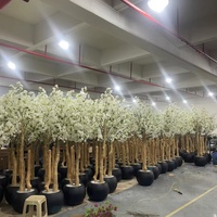 Arbre à fleurs de cerisier artificiel blanc sur mesure, tendance Instagram, YouTube, TikTok, pour la décoration intérieure