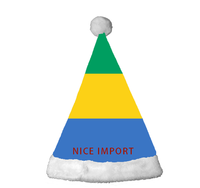 Chapeaux de Noël à la mode avec drapeau du Gabon, confortables et en peluche, pour adultes, pour les fêtes de Noël et du Nouvel An