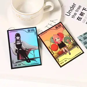 4 unids/set al por mayor creativa espía X familia Anime japonés Flash láser Lomo tarjeta TARJETA DE