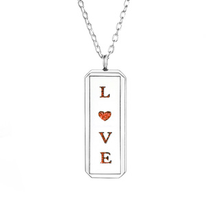 Stainless Steel Rectangle Shape Pendant Essential Oil Diffuser <b>Locket</b> Necklace Pendant - Product Image 4