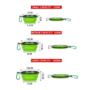 Petsproofing taşınabilir katlanabilir katlanabilir silikon kişiselleştirilmiş Pet köpek kedi su yiyecek kasesi kediler köpekler için besleyici yemekleri çanaklar - Product Image 4
