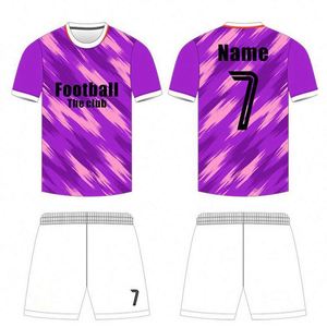 เสื้อฟุตบอลย้อนยุคแบบสั่งทำปี 2026 ขายส่ง แห้งเร็ว ระบายอากาศได้ดี ผลิตจากโพลีเอสเตอร์/ผ้าฝ้าย พิมพ์ลายด้วยความร้อน แบบสั้น - Product Image 4