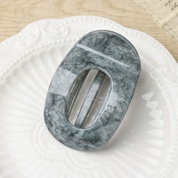 NEWYEAH Factory Custom LOGO Early Autumn Japan Korean Style Geometric Hollow Oval Hair Clip Durable Acetate PC Material