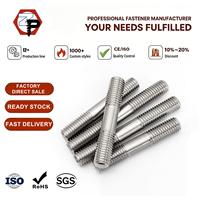 Stainless Steel SS 304 A2-70 316 A4-80 Metric M5 M6 M8 M10 M12 M14 Threaded Rod Bolts Double End Studs